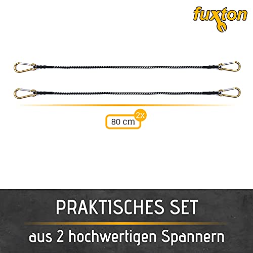 2 St. Spanngummi mit Karabiner 80/100 cm schwarz Alu