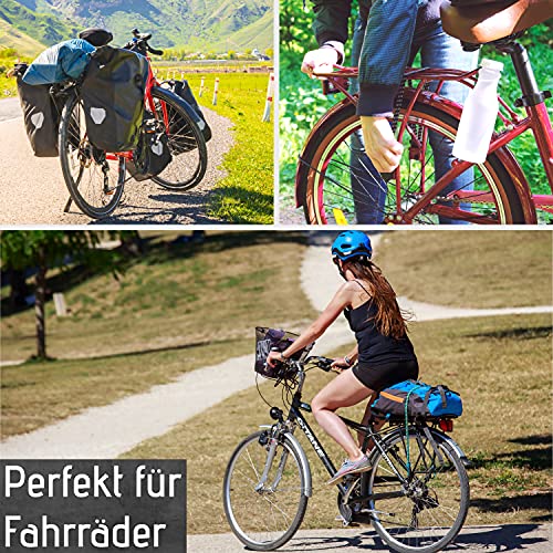 12er Set Fahrradspanngurt mit Haken, 4 Längen (38/46/59/88 cm) und Farben